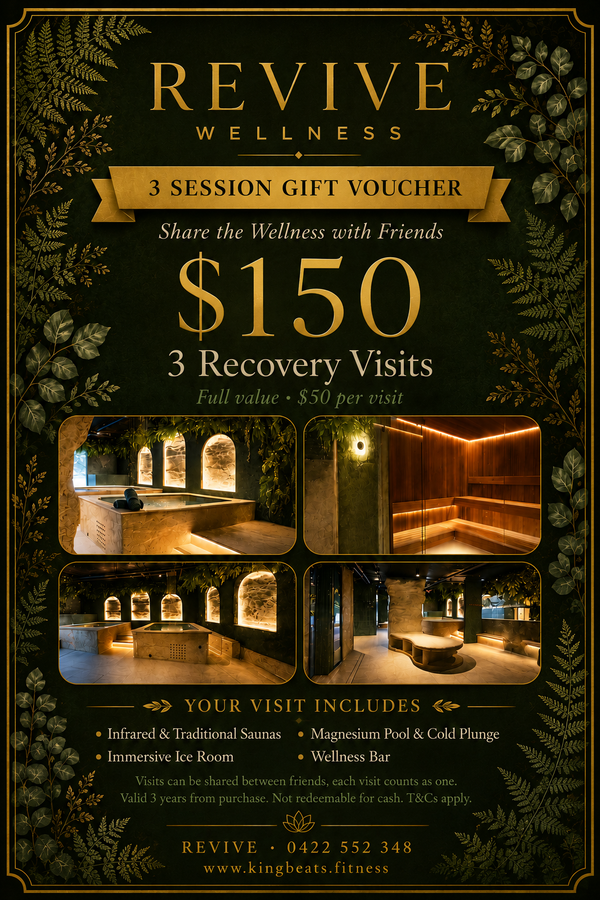 3 session pack (Valued at $150)